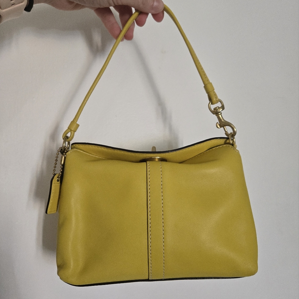Coach Yellow Leather Shoulder Clutch